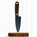 Icona stilizzata di un coltello e una pietra per affilare.